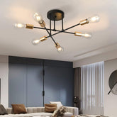 Modern ceiling light fixture in a living room setting